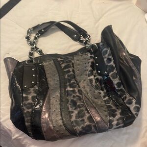 Carlos by Carlos Santana Red and Black Shoulder Bag